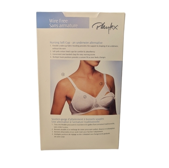 𝅺2/$25 NWT Playtex Nursing bra wire free P4426 42DD - Picture 2 of 8